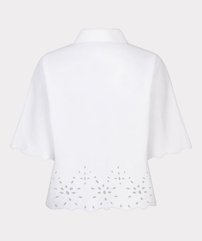 Off White Shirt with Embroidered Detail
