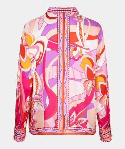 Pink / Orange Multi Print 'Disco' Shirt