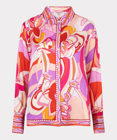 Pink / Orange Multi Print 'Disco' Shirt