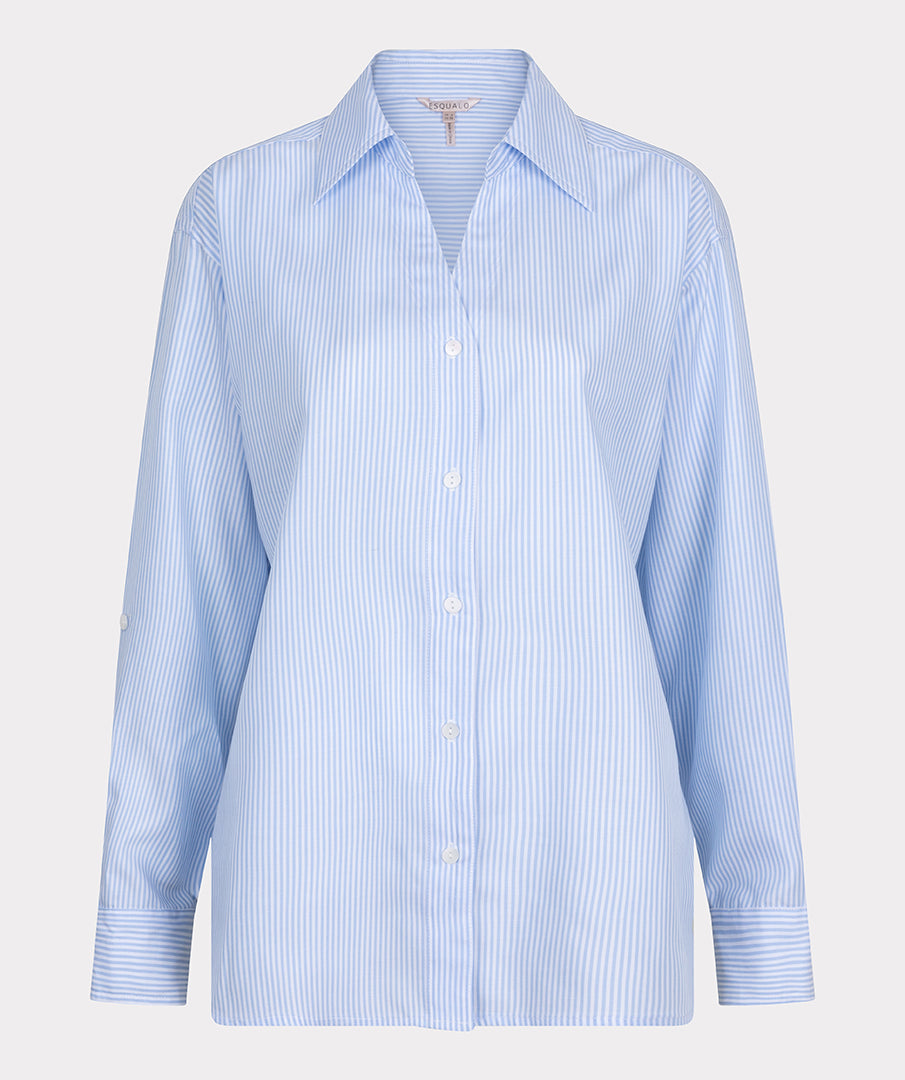 Oversized Blouse with Stripe Detail