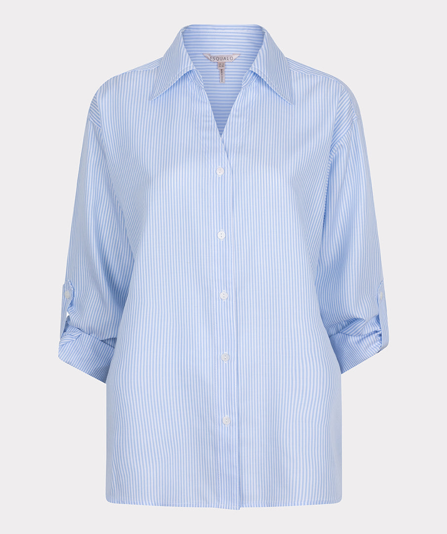 Oversized Blouse with Stripe Detail