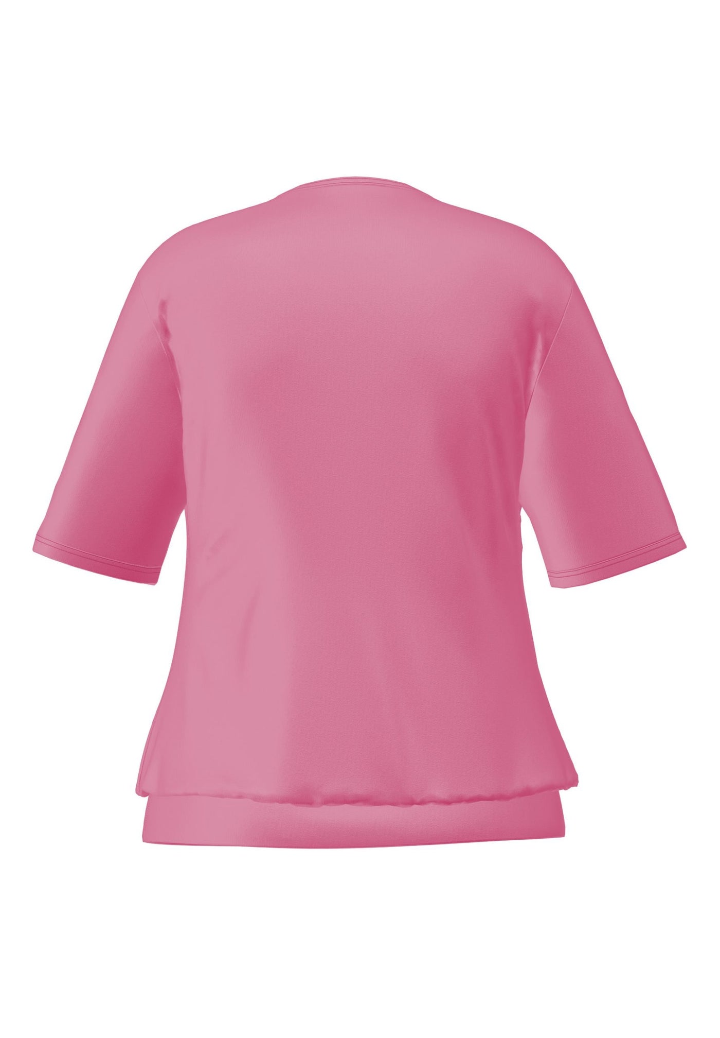 Soft Pink Short Sleeved T-Shirt with Pleated Front