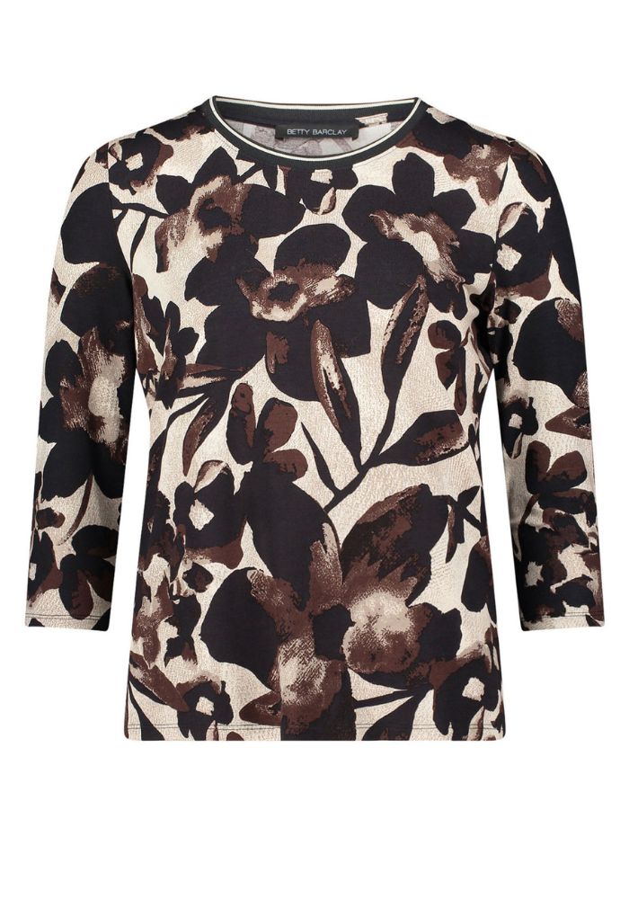 Floral Leaf Short Sweat Top