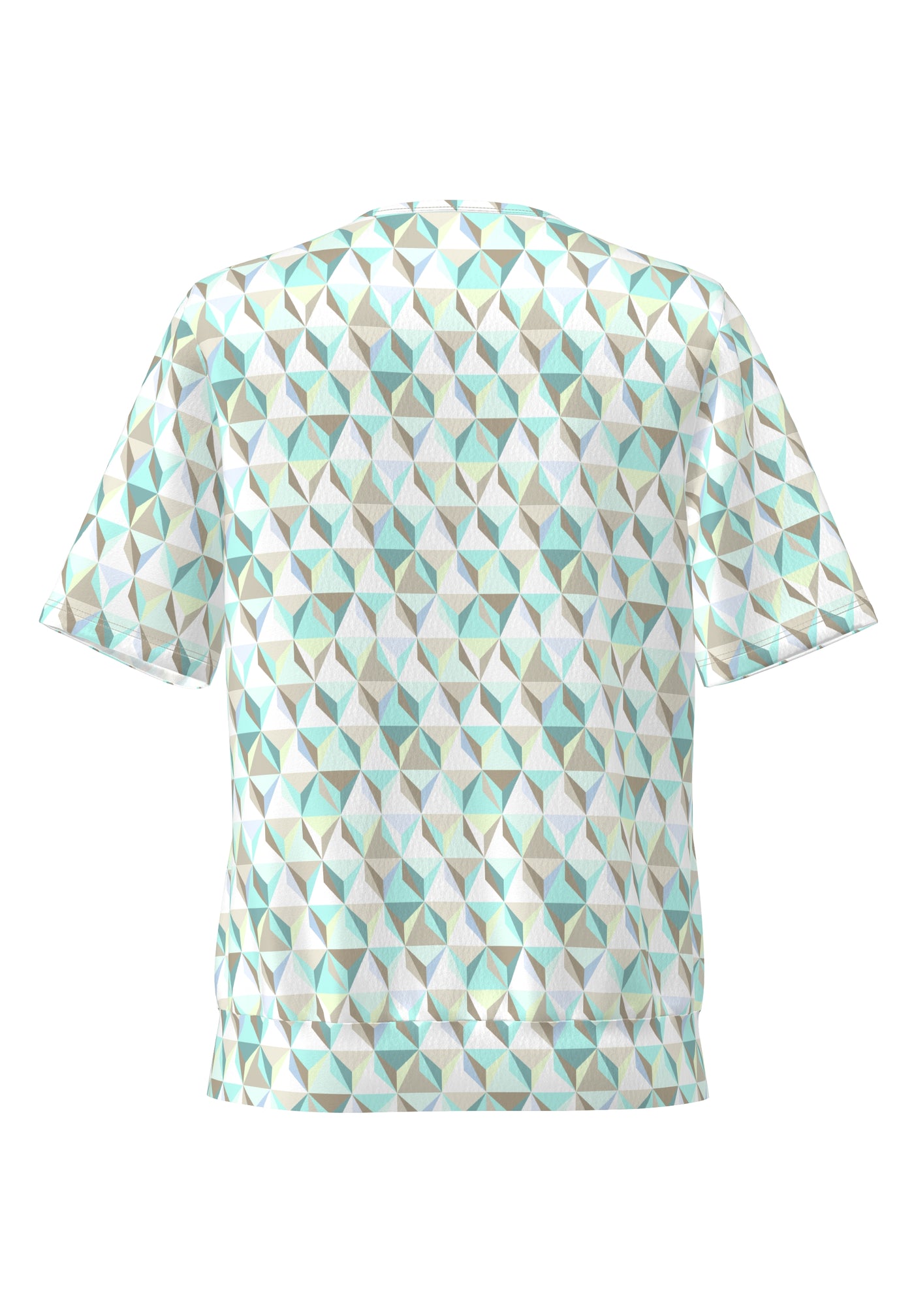 Multiprint Top With Pleated Detail