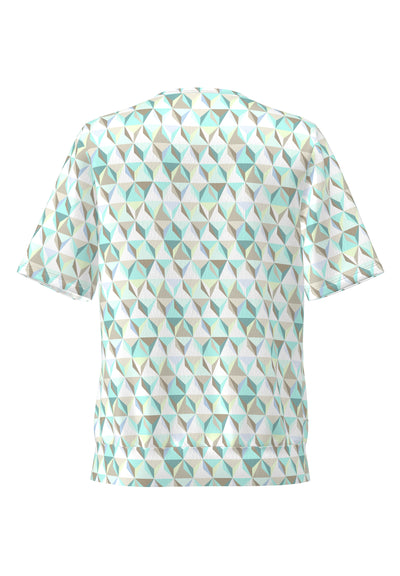 Multiprint Top With Pleated Detail