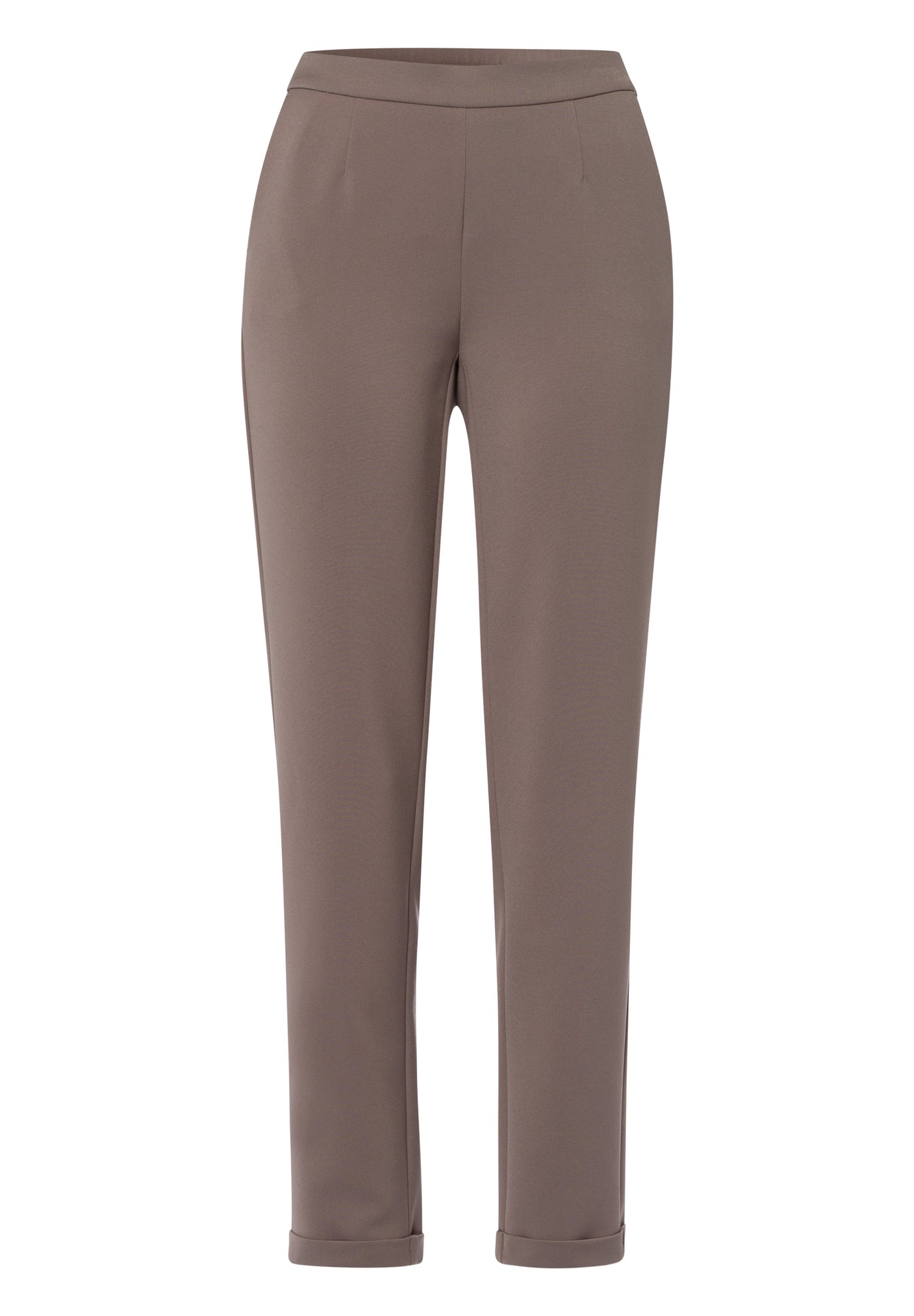Latte 'Mia' Trousers with Turn Up Detail