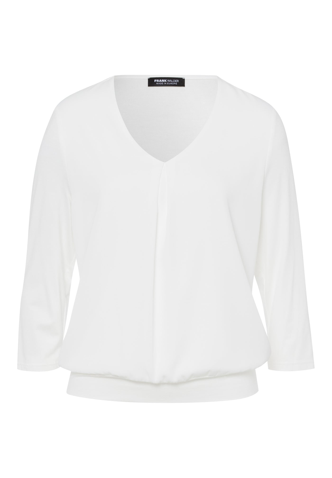 Off White Plain Top With Pleated Detail