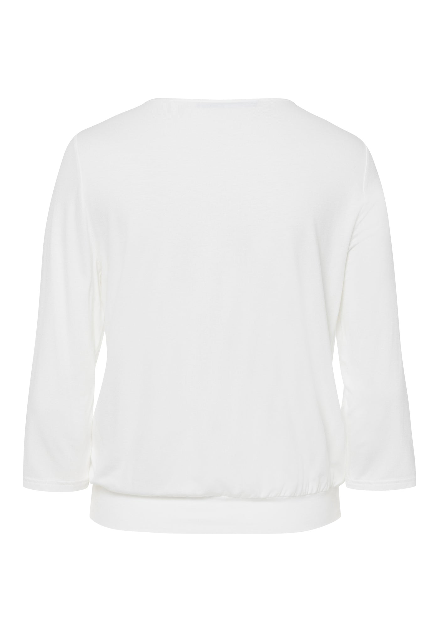 Off White Plain Top With Pleated Detail