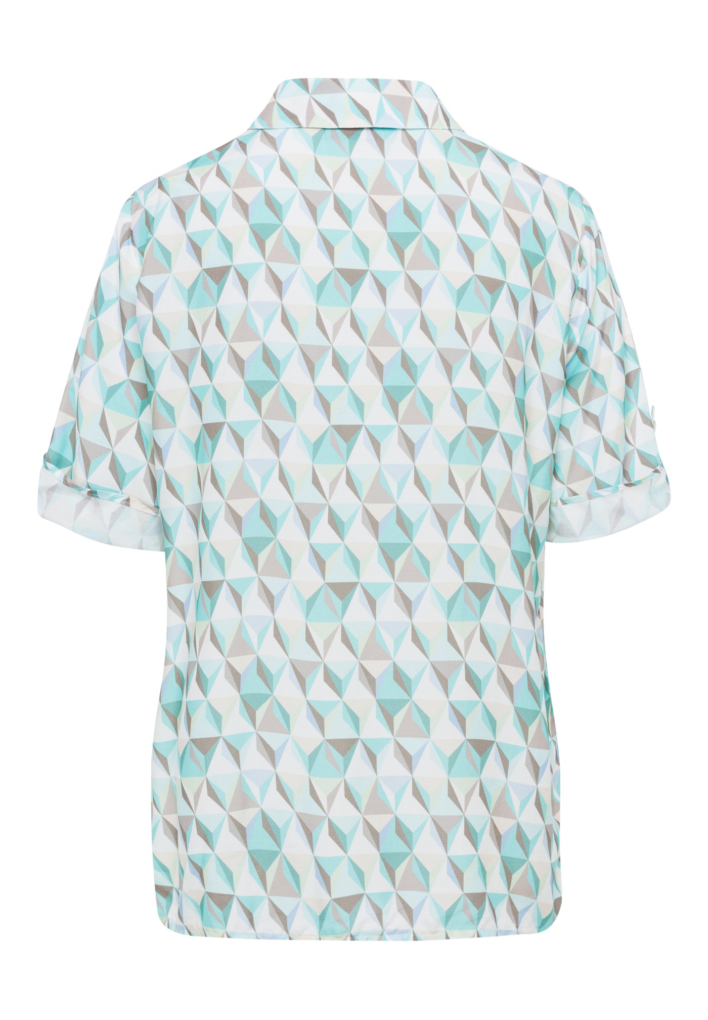 Fresh Mint Geometric Print Short Sleeve Short
