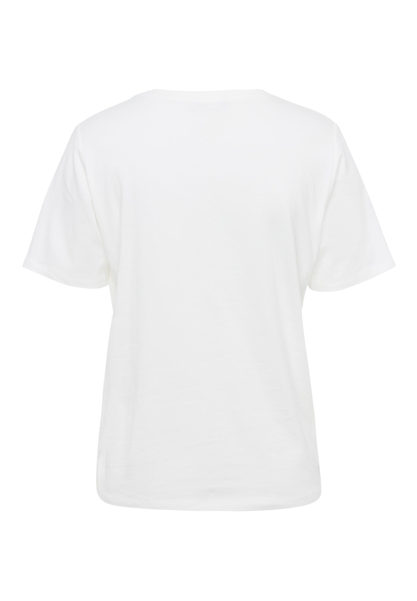 White T-Shirt With Teal Graphic Design