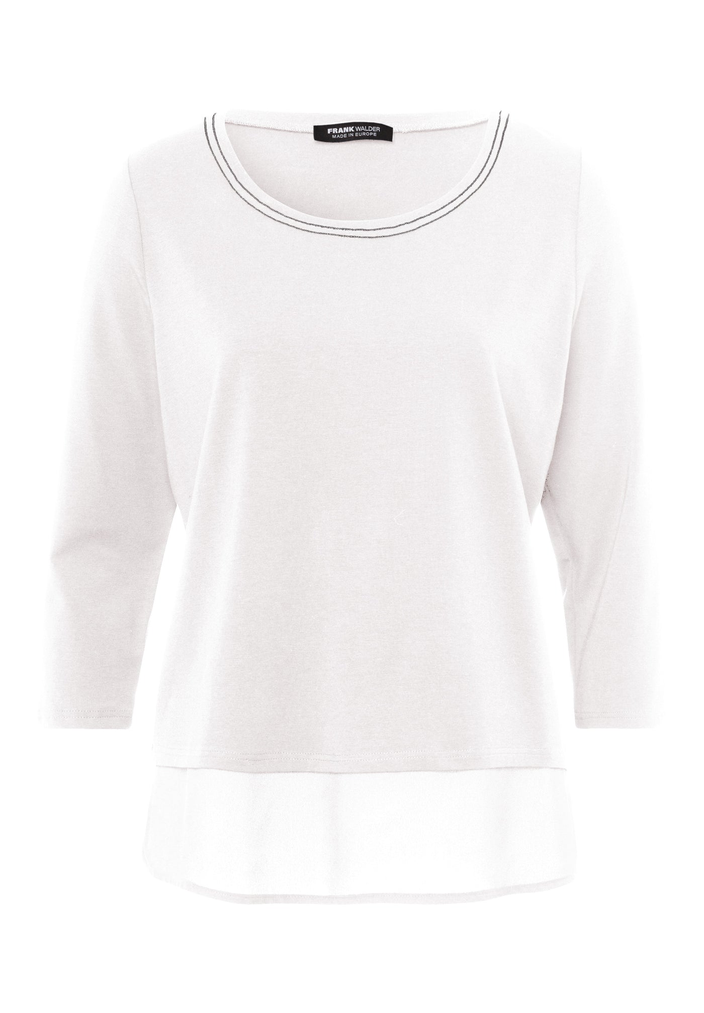 Cream Top with Embellishment and Layered Effect