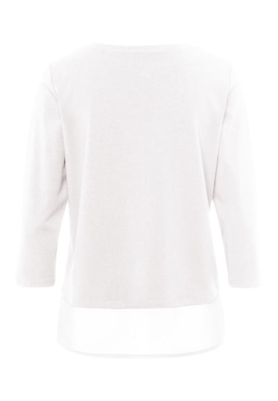 Cream Top with Embellishment and Layered Effect