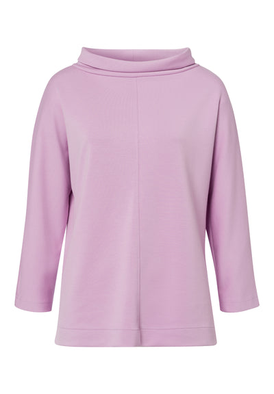Soft Purple Top With Cowl Neck