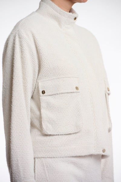 Fyanna Zip Up & Button Closure Jacket With Button Pockets