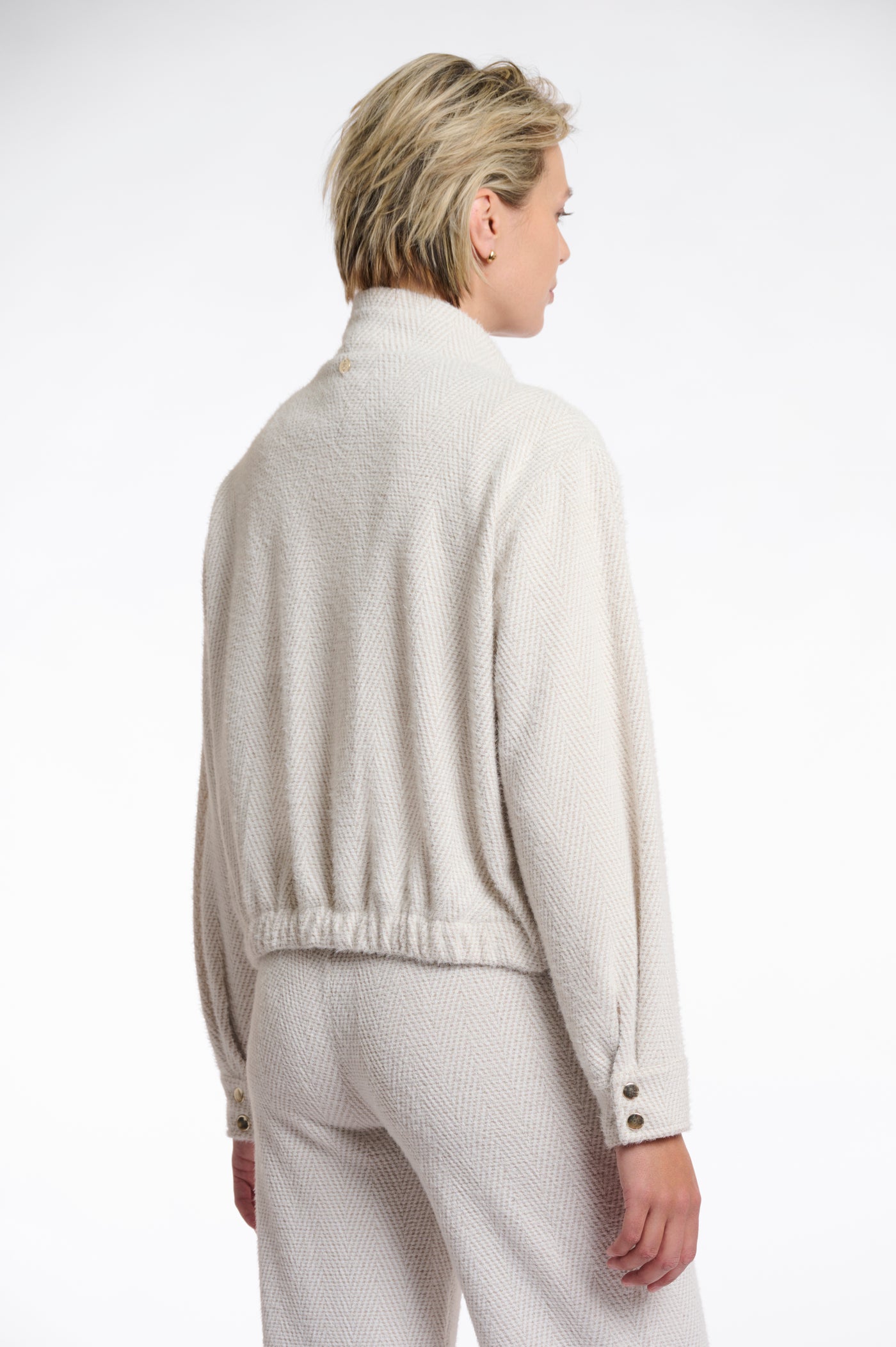 Fyanna Zip Up & Button Closure Jacket With Button Pockets