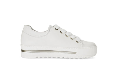 White Runners with Gold Detail