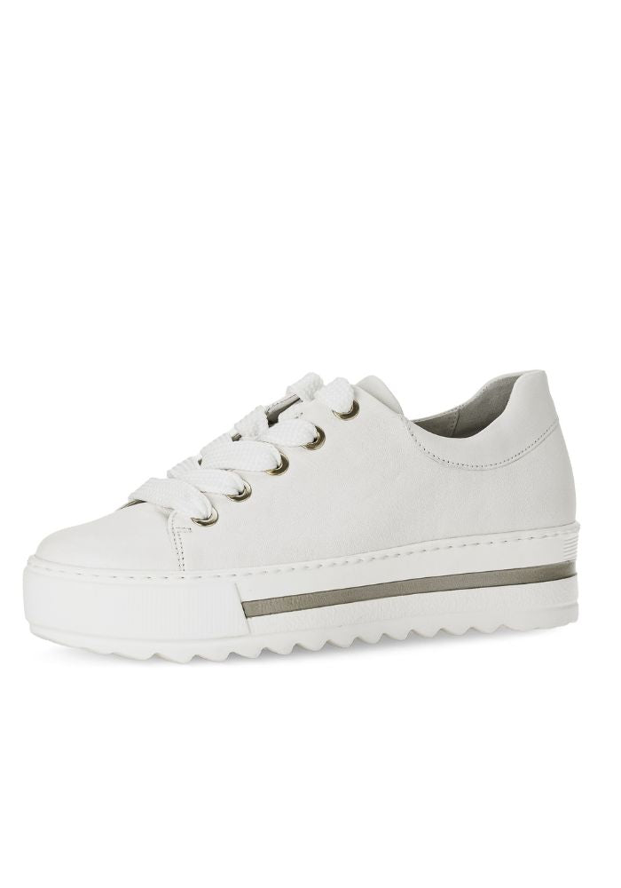 White Runners with Gold Detail