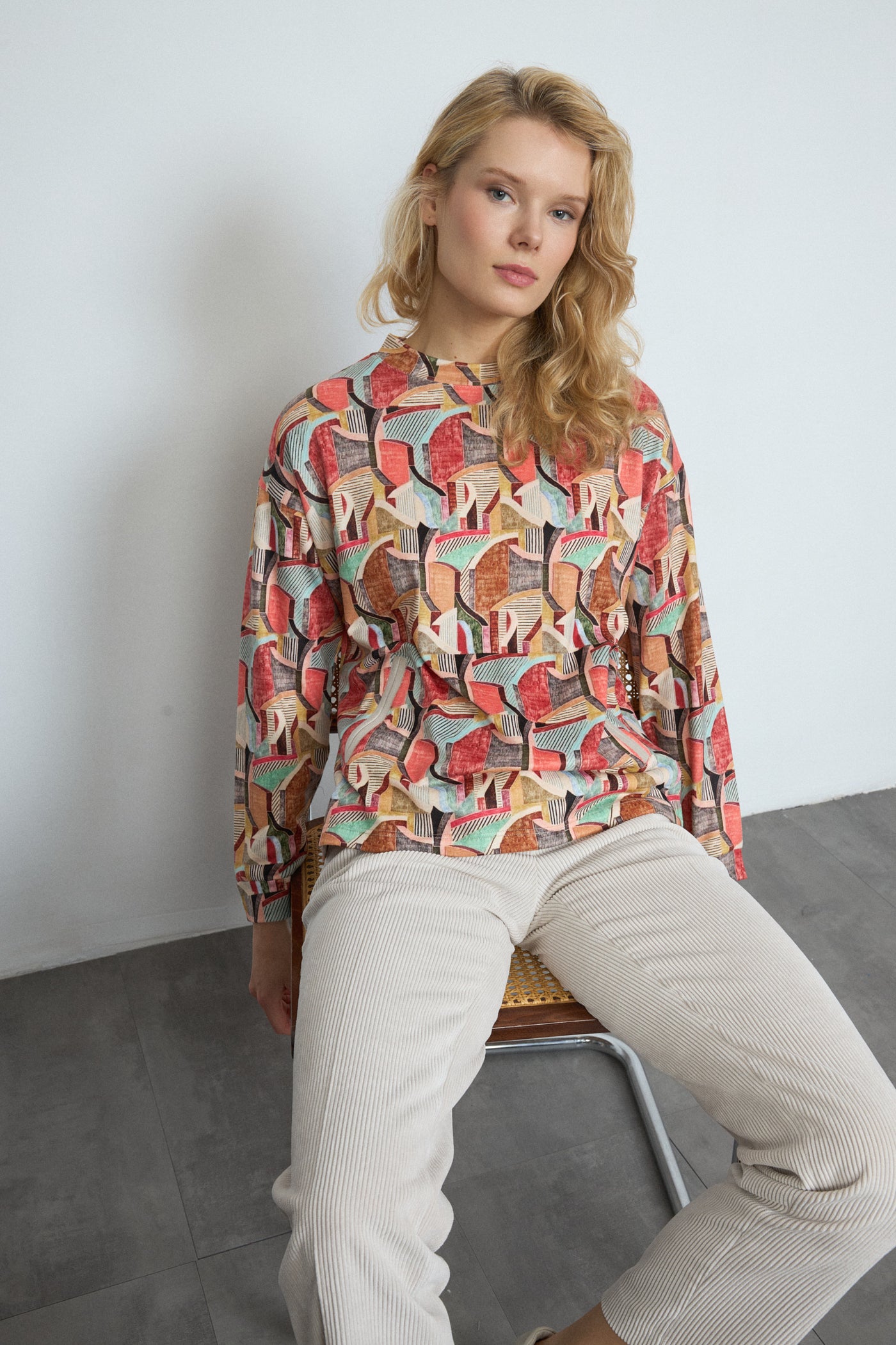 Gavia Round Neck Long Sleeve Top