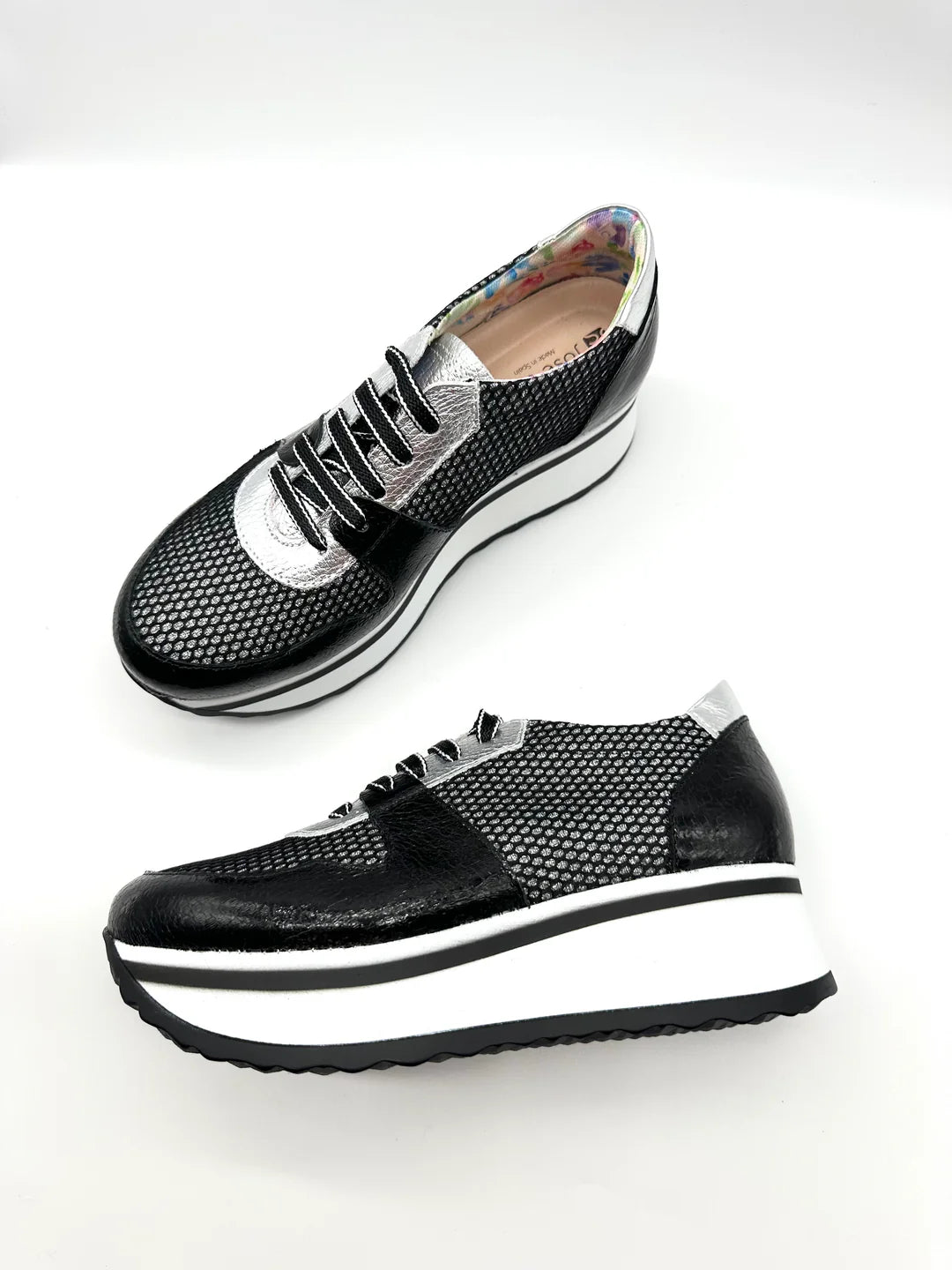 Black & Silver Platform Runner