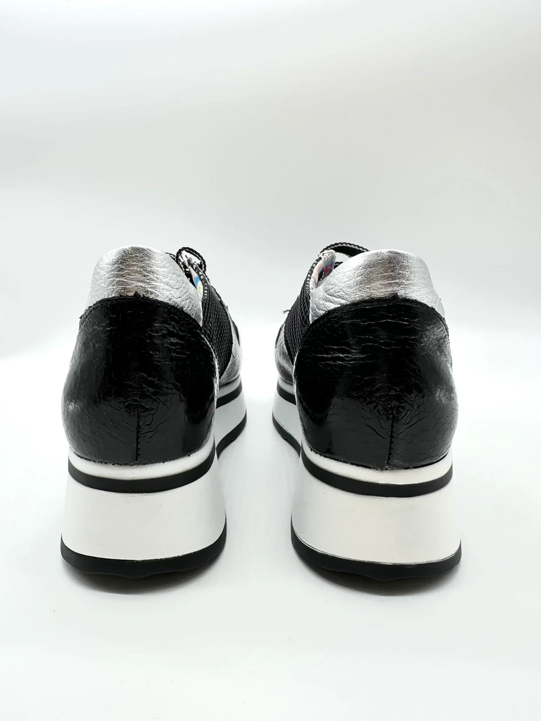 Black & Silver Platform Runner
