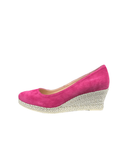 Jose Saenz Fuchsia Suede Wedge