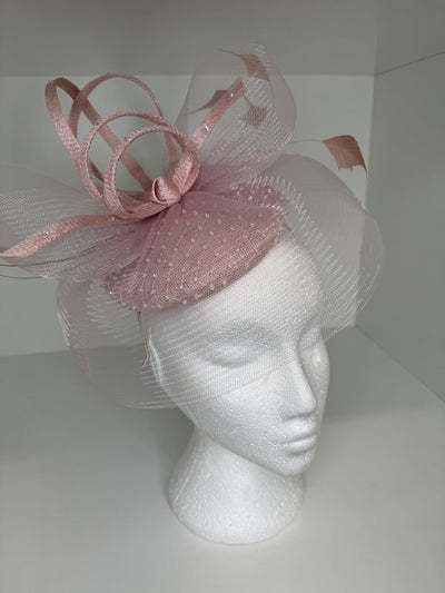 Rose Fascinator With Diamonte Detail