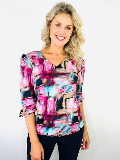 Midnight Purple V-Neck Top