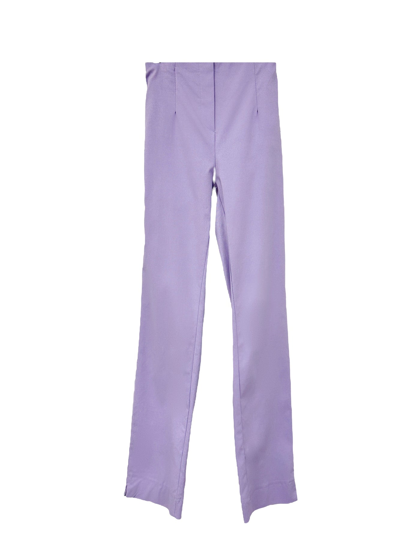 Lilac Straight Leg Trousers with Elasticated Waist