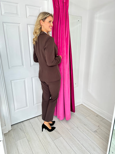 Dark Brown Trouser Suit