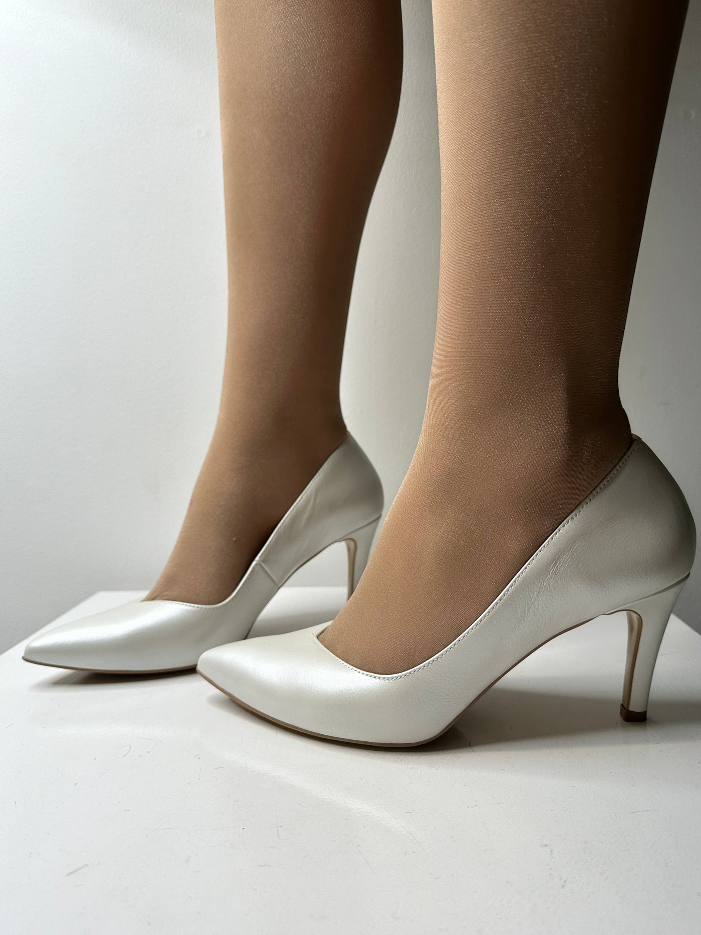 Ecru High Heel Shoe