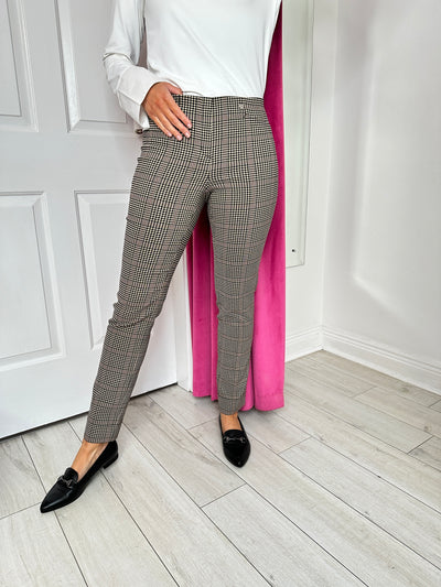 Black/Brown and Red Checkered 'Rose' Trousers
