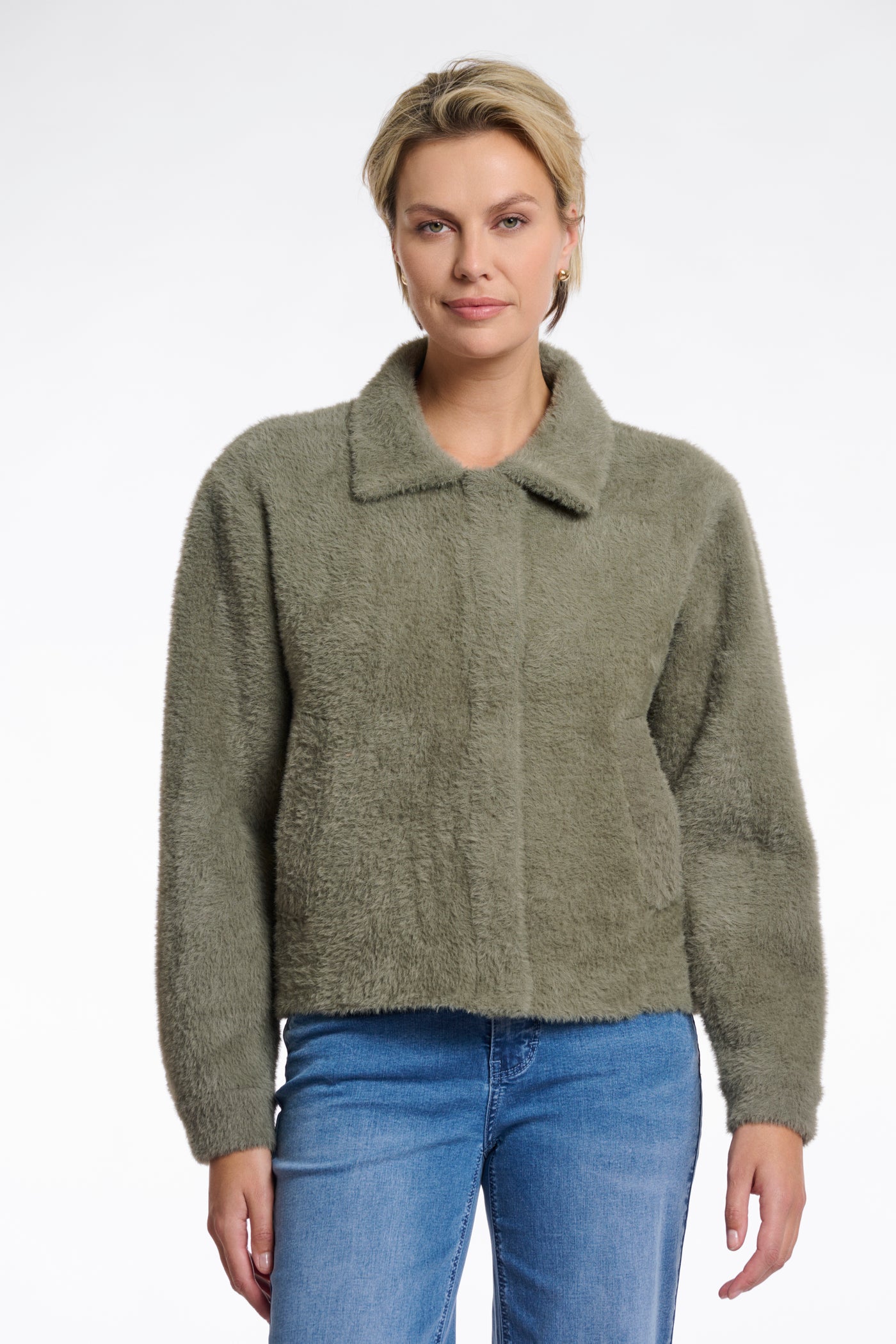 Isabelle Boxy Ash Green Jacket