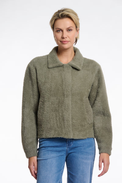 Isabelle Boxy Ash Green Jacket