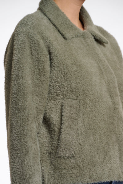 Isabelle Boxy Ash Green Jacket