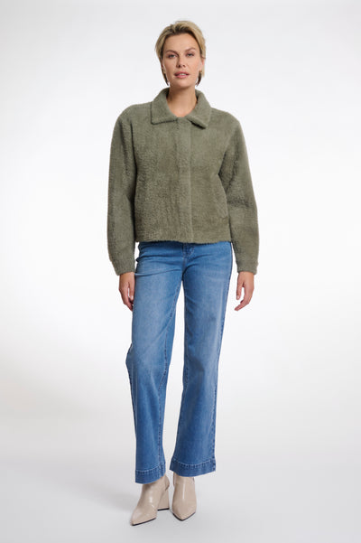 Isabelle Boxy Ash Green Jacket