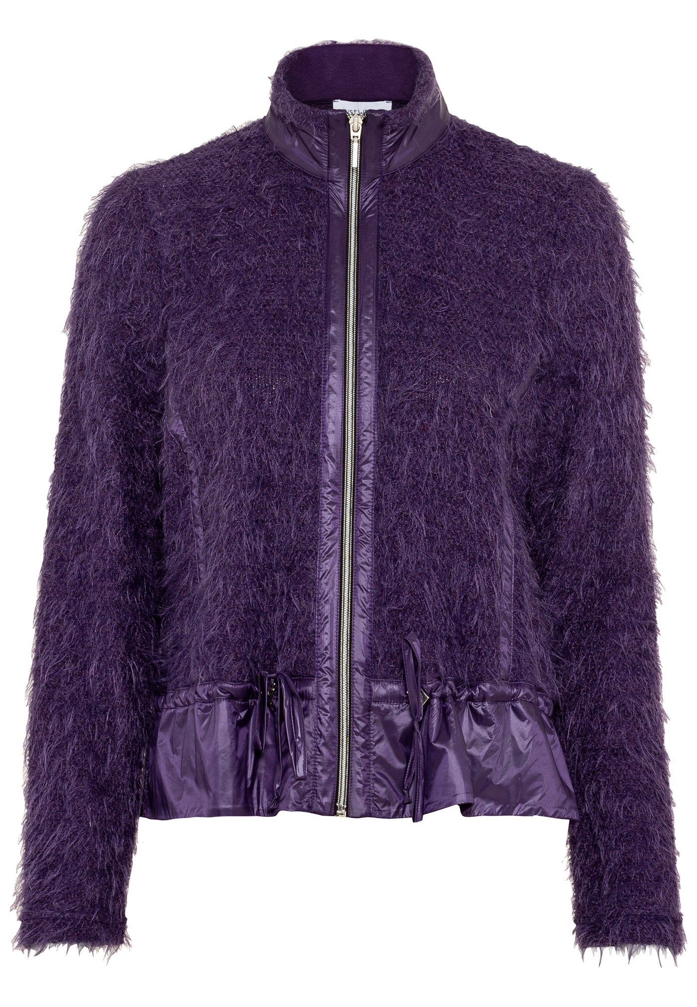 Purple Mohair Zip Up Jacket