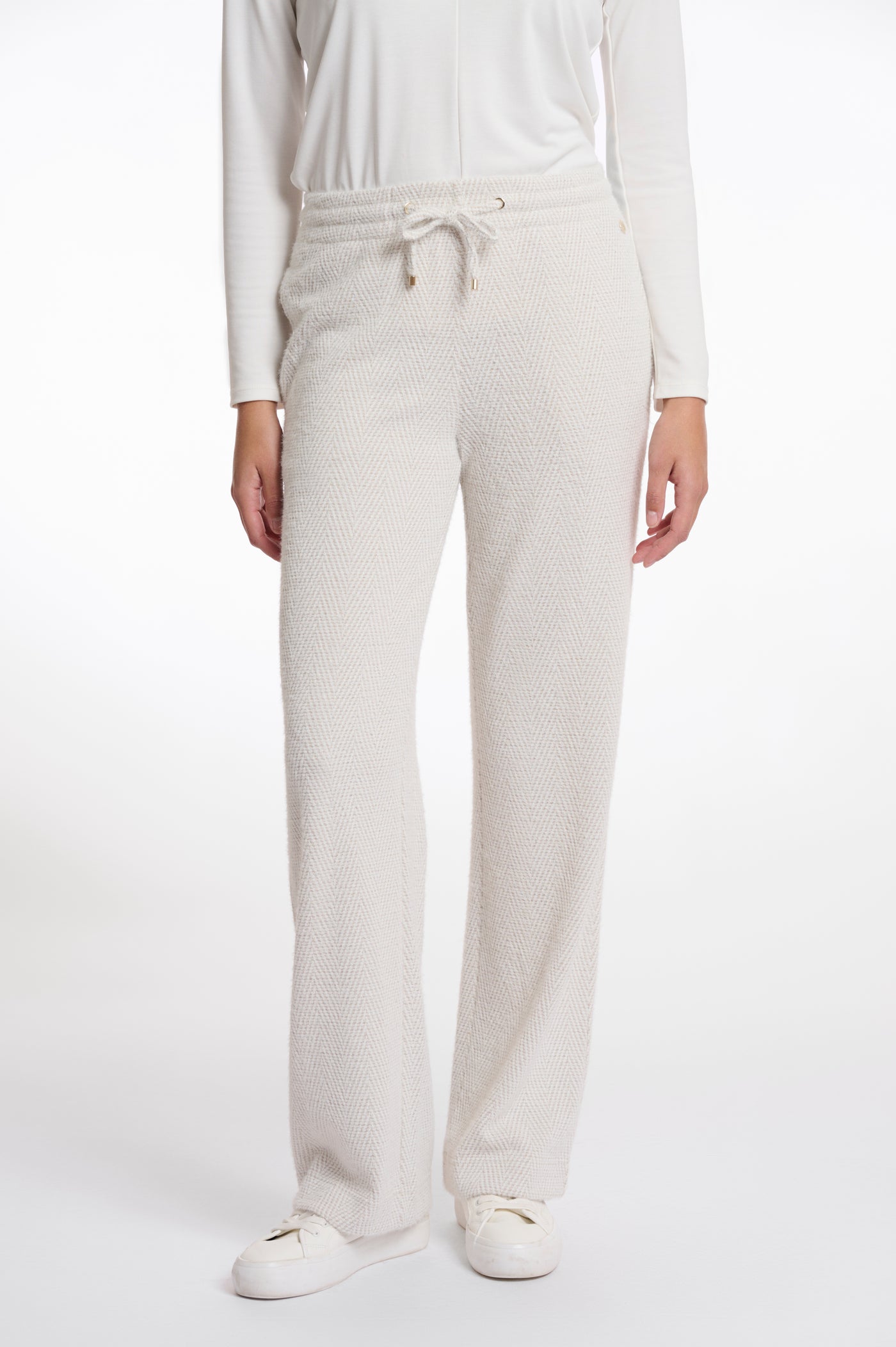 Jacqueline Wide Leg Trousers With Tie Strings
