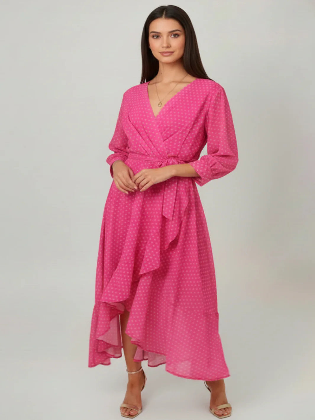 ballerina midi dress Ballerina Midi Dress in Deep Pink – La Creme Boutique