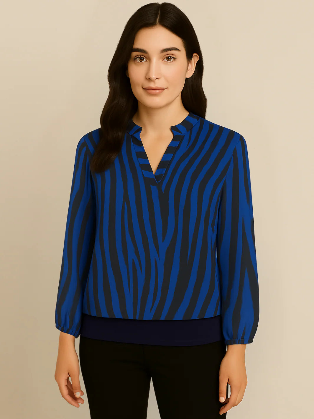 Bella Band Top in Royal Blue and Navy