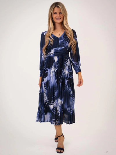 Navy Printed 'HANNAH' Dress