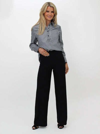 Black Lulu Pants with Elasticated Waist