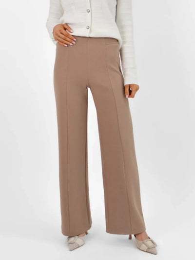 Camel Lulu Pants with Elasticated Waist