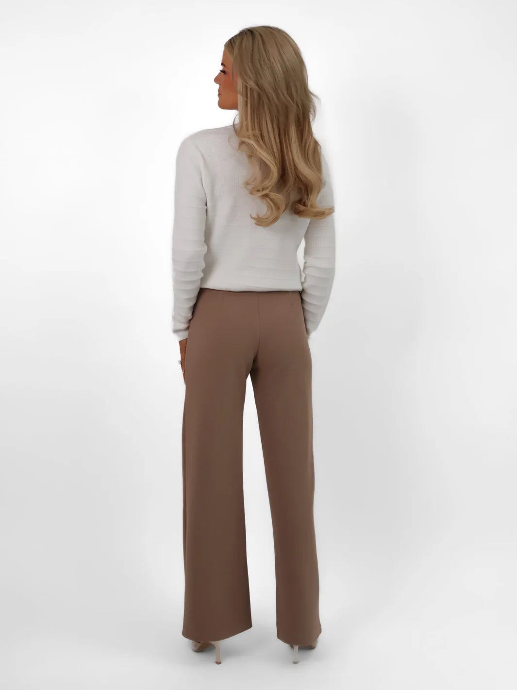 Camel Lulu Pants with Elasticated Waist
