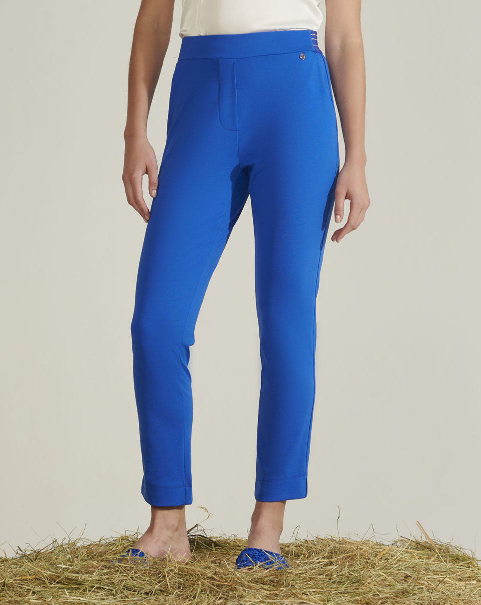 Royal Blue Pull On Trousers