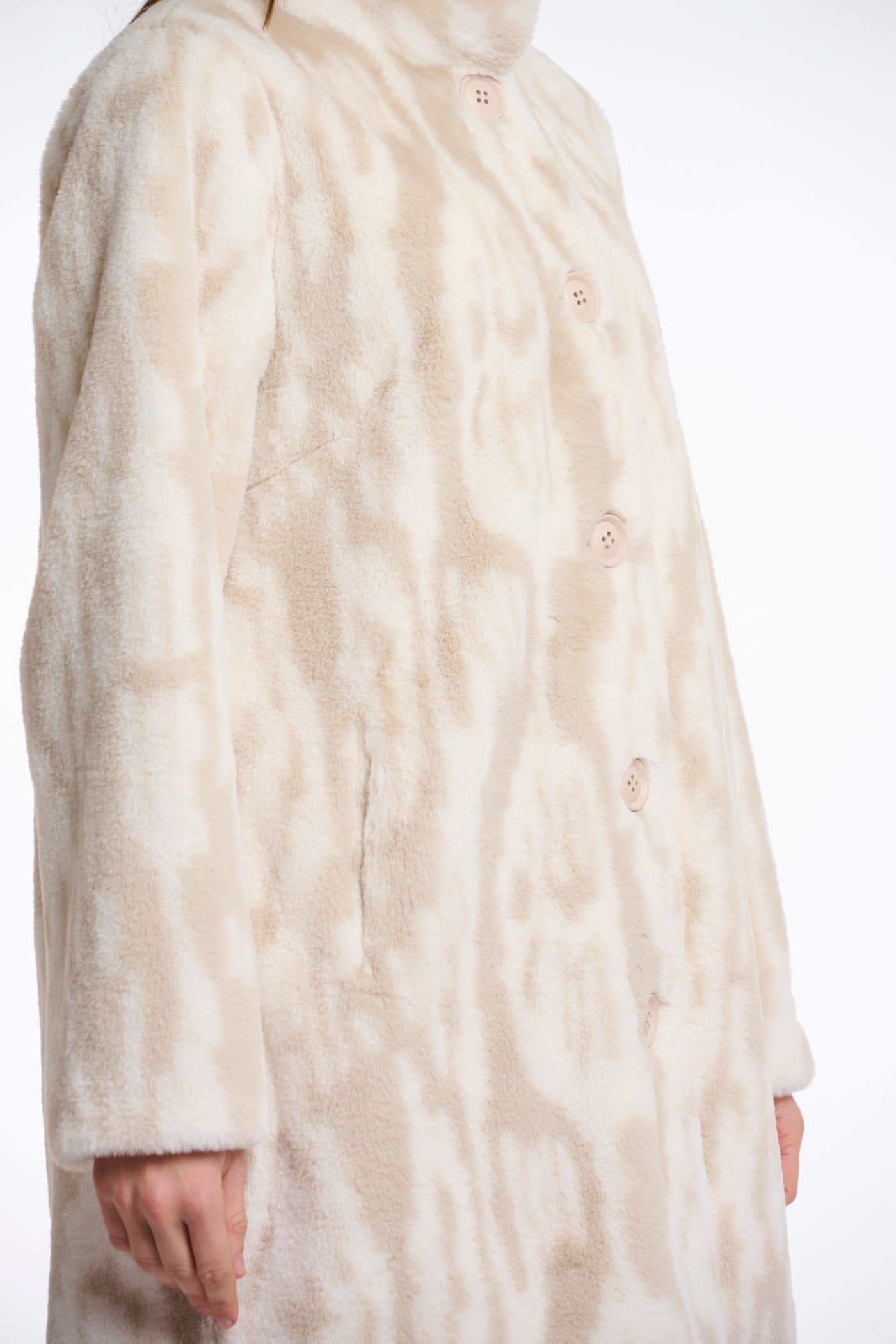 Nonna Single Breasted Faux Fur Coat