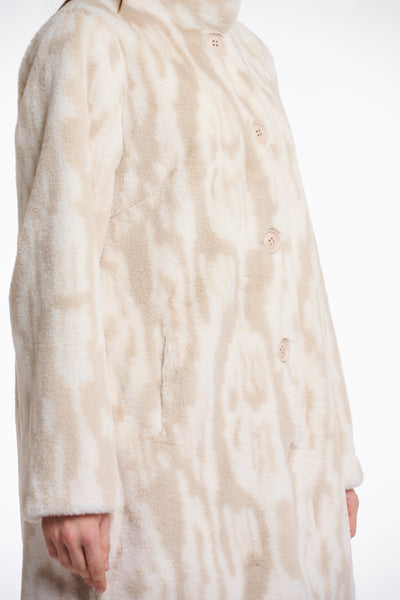 Nonna Single Breasted Faux Fur Coat