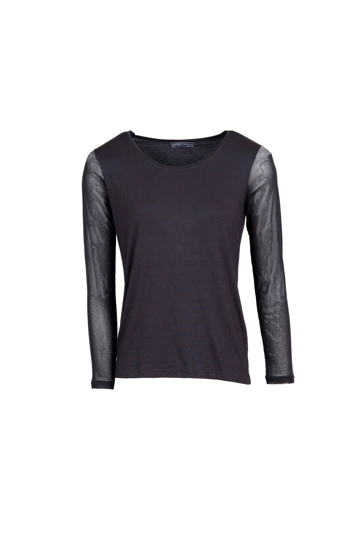 Peruzzi Full Mesh Sleeve Basic Top