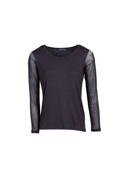 Peruzzi Full Mesh Sleeve Basic Top