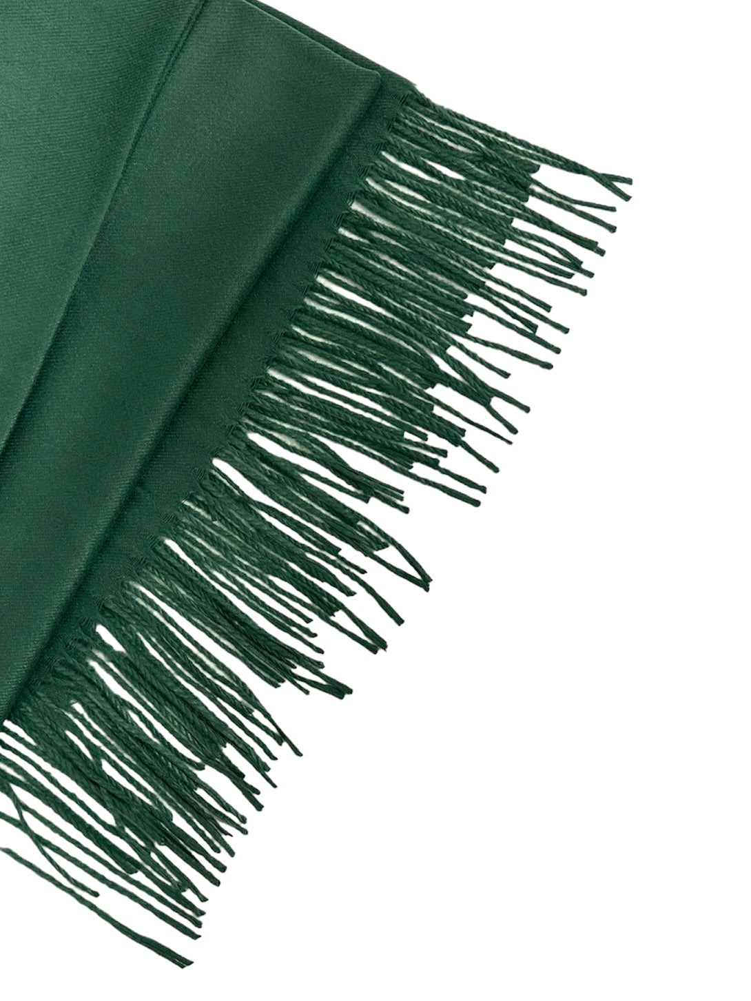 Green Scarf with Fringe