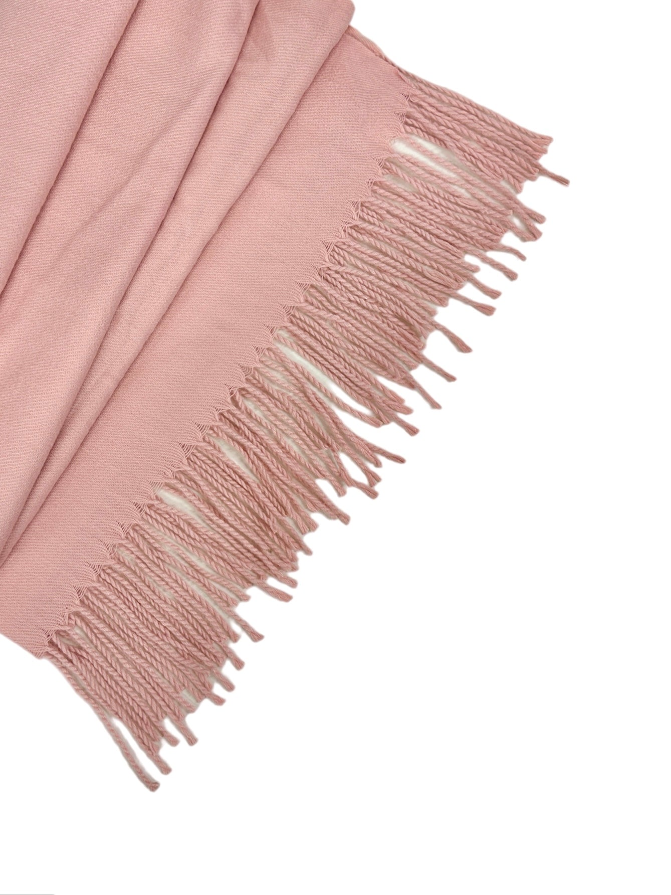 Baby Pink Scarf with Fringe